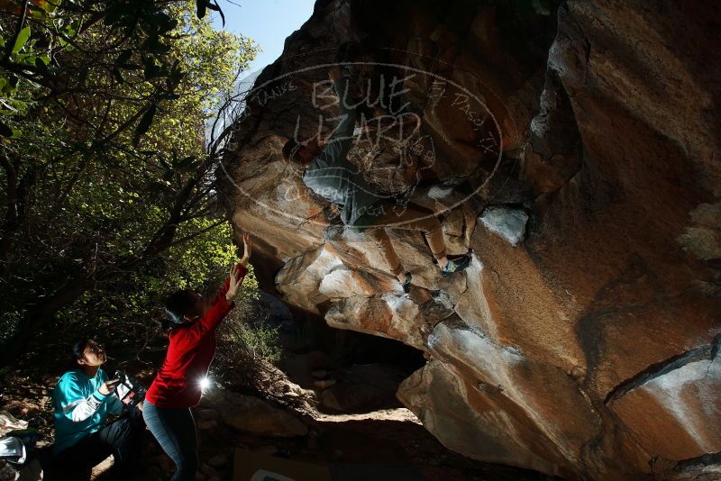 Bouldering in Hueco Tanks on 11/16/2019 with Blue Lizard Climbing and Yoga
Filename: SRM_20191116_1338060.jpg
Aperture: f/8.0
Shutter Speed: 1/250
Body: Canon EOS-1D Mark II
Lens: Canon EF 16-35mm f/2.8 L
