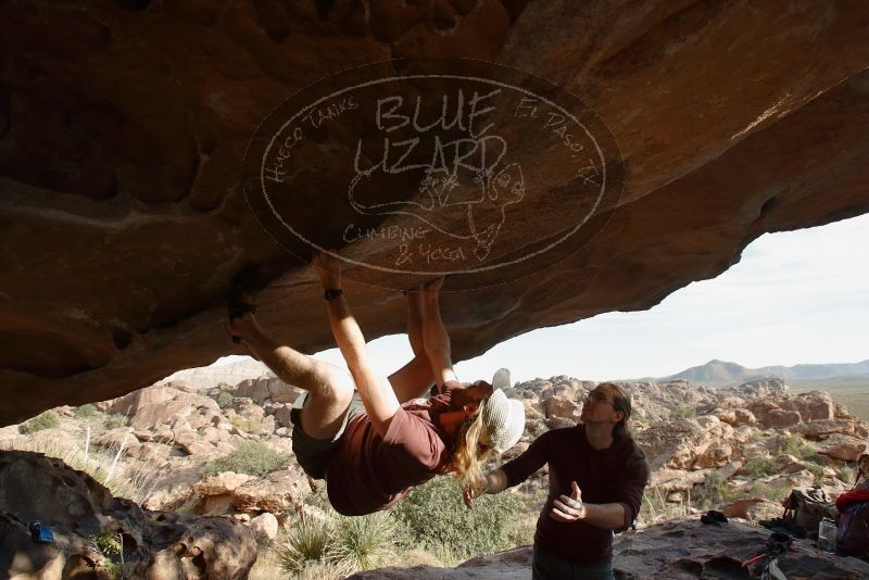 Bouldering in Hueco Tanks on 11/16/2019 with Blue Lizard Climbing and Yoga

Filename: SRM_20191116_1638290.jpg
Aperture: f/5.6
Shutter Speed: 1/250
Body: Canon EOS-1D Mark II
Lens: Canon EF 16-35mm f/2.8 L