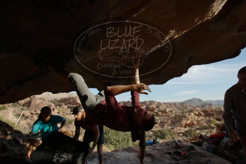 Bouldering in Hueco Tanks on 11/16/2019 with Blue Lizard Climbing and Yoga
Filename: SRM_20191116_1644370.jpg
Aperture: f/8.0
Shutter Speed: 1/250
Body: Canon EOS-1D Mark II
Lens: Canon EF 16-35mm f/2.8 L