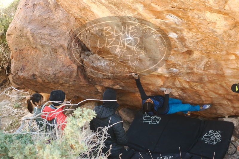 Bouldering in Hueco Tanks on 11/23/2019 with Blue Lizard Climbing and Yoga

Filename: SRM_20191123_1226580.jpg
Aperture: f/3.2
Shutter Speed: 1/250
Body: Canon EOS-1D Mark II
Lens: Canon EF 50mm f/1.8 II
