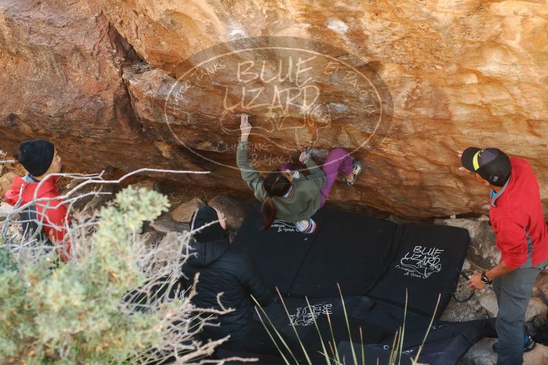 Bouldering in Hueco Tanks on 11/23/2019 with Blue Lizard Climbing and Yoga

Filename: SRM_20191123_1227330.jpg
Aperture: f/3.2
Shutter Speed: 1/250
Body: Canon EOS-1D Mark II
Lens: Canon EF 50mm f/1.8 II
