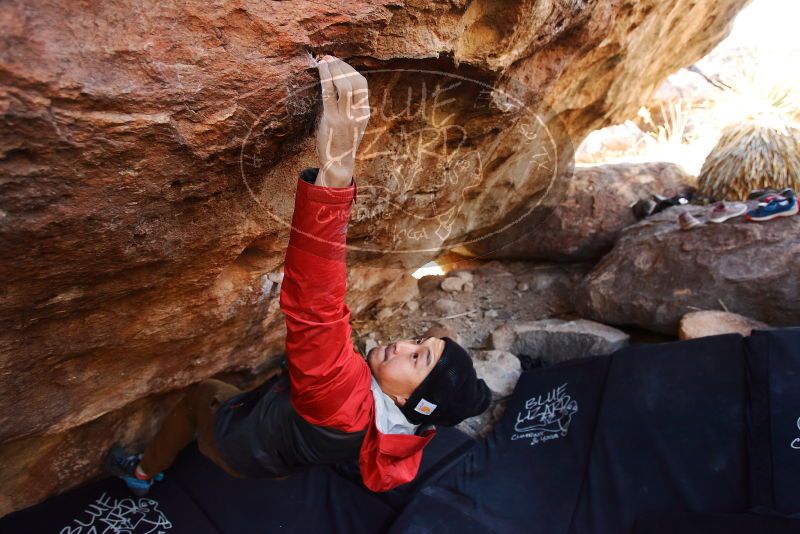 Bouldering in Hueco Tanks on 11/23/2019 with Blue Lizard Climbing and Yoga

Filename: SRM_20191123_1231371.jpg
Aperture: f/4.0
Shutter Speed: 1/250
Body: Canon EOS-1D Mark II
Lens: Canon EF 16-35mm f/2.8 L