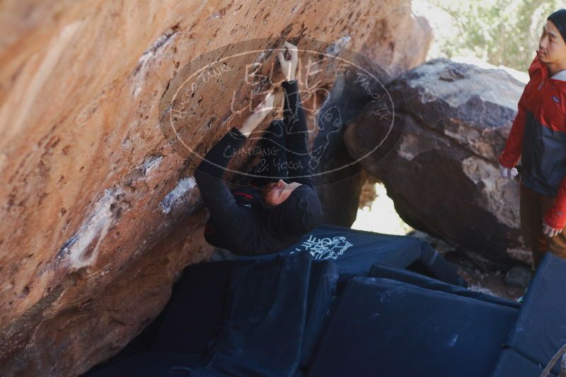 Bouldering in Hueco Tanks on 11/23/2019 with Blue Lizard Climbing and Yoga
Filename: SRM_20191123_1317420.jpg
Aperture: f/2.8
Shutter Speed: 1/250
Body: Canon EOS-1D Mark II
Lens: Canon EF 50mm f/1.8 II