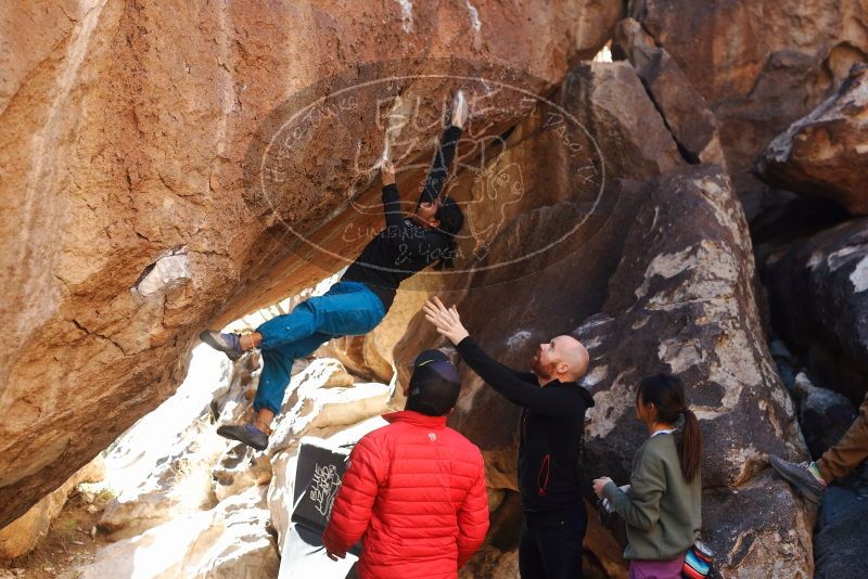 Bouldering in Hueco Tanks on 11/23/2019 with Blue Lizard Climbing and Yoga

Filename: SRM_20191123_1404000.jpg
Aperture: f/3.5
Shutter Speed: 1/250
Body: Canon EOS-1D Mark II
Lens: Canon EF 50mm f/1.8 II