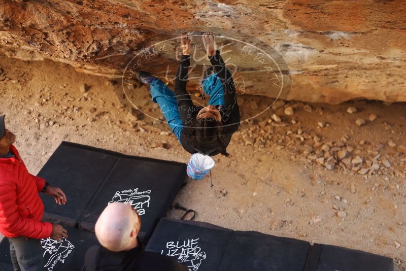 Bouldering in Hueco Tanks on 11/23/2019 with Blue Lizard Climbing and Yoga

Filename: SRM_20191123_1410150.jpg
Aperture: f/2.5
Shutter Speed: 1/250
Body: Canon EOS-1D Mark II
Lens: Canon EF 50mm f/1.8 II