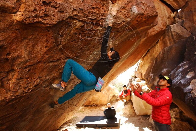 Bouldering in Hueco Tanks on 11/23/2019 with Blue Lizard Climbing and Yoga

Filename: SRM_20191123_1414050.jpg
Aperture: f/3.5
Shutter Speed: 1/250
Body: Canon EOS-1D Mark II
Lens: Canon EF 16-35mm f/2.8 L