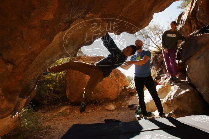Bouldering in Hueco Tanks on 11/23/2019 with Blue Lizard Climbing and Yoga

Filename: SRM_20191123_1421360.jpg
Aperture: f/9.0
Shutter Speed: 1/250
Body: Canon EOS-1D Mark II
Lens: Canon EF 16-35mm f/2.8 L