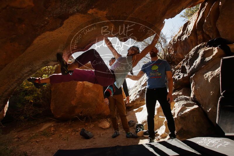 Bouldering in Hueco Tanks on 11/23/2019 with Blue Lizard Climbing and Yoga

Filename: SRM_20191123_1423280.jpg
Aperture: f/9.0
Shutter Speed: 1/250
Body: Canon EOS-1D Mark II
Lens: Canon EF 16-35mm f/2.8 L
