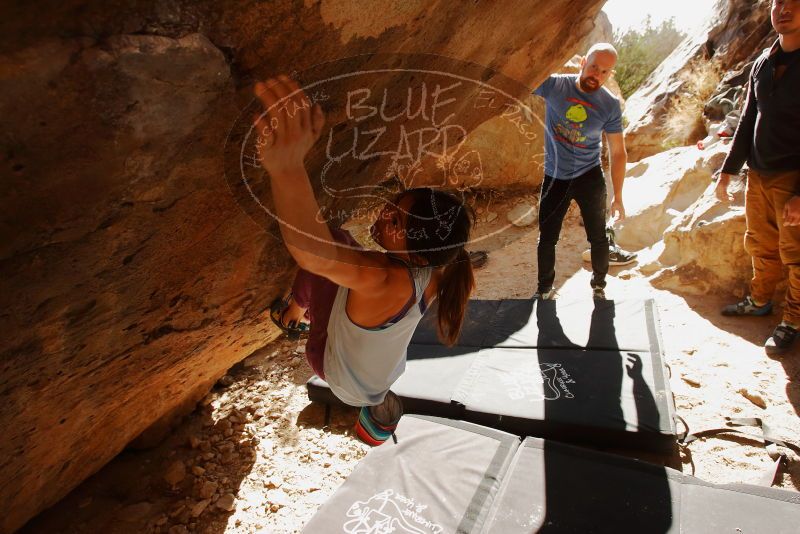 Bouldering in Hueco Tanks on 11/23/2019 with Blue Lizard Climbing and Yoga

Filename: SRM_20191123_1431200.jpg
Aperture: f/5.0
Shutter Speed: 1/250
Body: Canon EOS-1D Mark II
Lens: Canon EF 16-35mm f/2.8 L