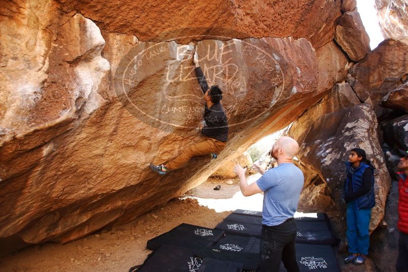 Bouldering in Hueco Tanks on 11/23/2019 with Blue Lizard Climbing and Yoga

Filename: SRM_20191123_1440130.jpg
Aperture: f/3.5
Shutter Speed: 1/250
Body: Canon EOS-1D Mark II
Lens: Canon EF 16-35mm f/2.8 L