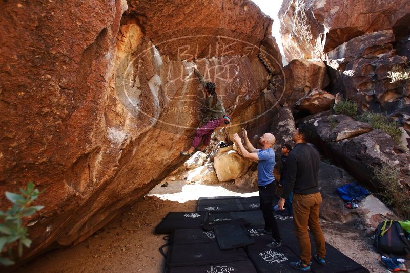 Bouldering in Hueco Tanks on 11/23/2019 with Blue Lizard Climbing and Yoga

Filename: SRM_20191123_1447200.jpg
Aperture: f/4.5
Shutter Speed: 1/250
Body: Canon EOS-1D Mark II
Lens: Canon EF 16-35mm f/2.8 L