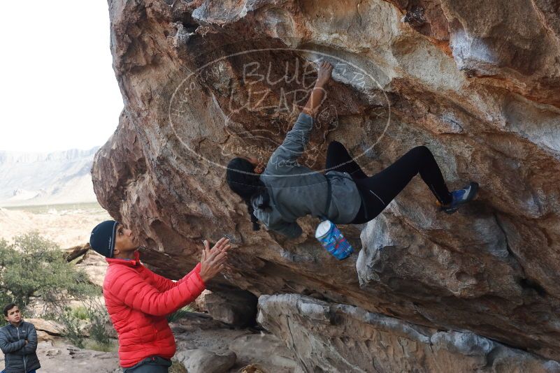 Bouldering in Hueco Tanks on 11/24/2019 with Blue Lizard Climbing and Yoga

Filename: SRM_20191124_1007490.jpg
Aperture: f/7.1
Shutter Speed: 1/250
Body: Canon EOS-1D Mark II
Lens: Canon EF 50mm f/1.8 II