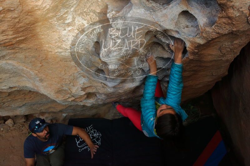 Bouldering in Hueco Tanks on 11/24/2019 with Blue Lizard Climbing and Yoga

Filename: SRM_20191124_1633550.jpg
Aperture: f/7.1
Shutter Speed: 1/250
Body: Canon EOS-1D Mark II
Lens: Canon EF 16-35mm f/2.8 L