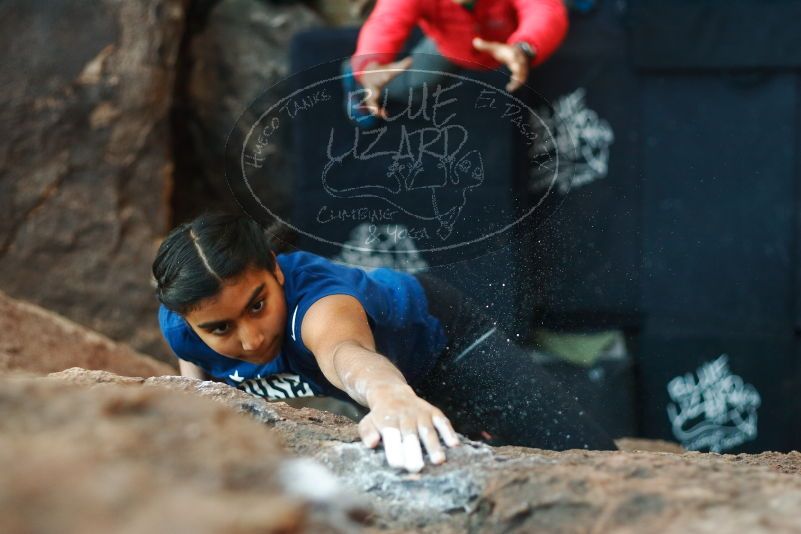 Bouldering in Hueco Tanks on 11/24/2019 with Blue Lizard Climbing and Yoga

Filename: SRM_20191124_1735010.jpg
Aperture: f/2.5
Shutter Speed: 1/250
Body: Canon EOS-1D Mark II
Lens: Canon EF 50mm f/1.8 II