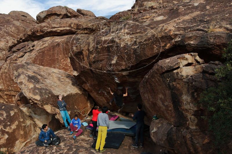 Bouldering in Hueco Tanks on 11/25/2019 with Blue Lizard Climbing and Yoga

Filename: SRM_20191125_1535460.jpg
Aperture: f/8.0
Shutter Speed: 1/320
Body: Canon EOS-1D Mark II
Lens: Canon EF 16-35mm f/2.8 L