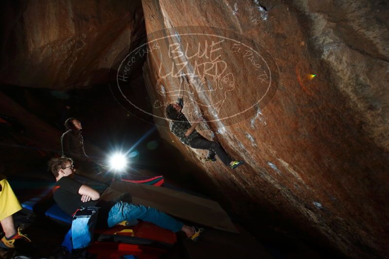 Bouldering in Hueco Tanks on 11/25/2019 with Blue Lizard Climbing and Yoga
Filename: SRM_20191125_1747280.jpg
Aperture: f/7.1
Shutter Speed: 1/250
Body: Canon EOS-1D Mark II
Lens: Canon EF 16-35mm f/2.8 L