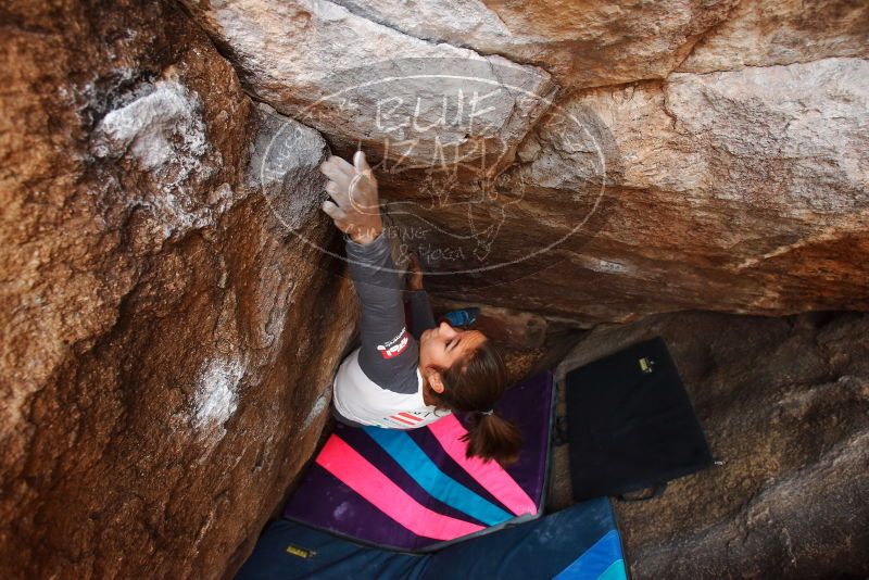 Bouldering in Hueco Tanks on 11/25/2019 with Blue Lizard Climbing and Yoga

Filename: SRM_20191125_1156030.jpg
Aperture: f/5.0
Shutter Speed: 1/250
Body: Canon EOS-1D Mark II
Lens: Canon EF 16-35mm f/2.8 L