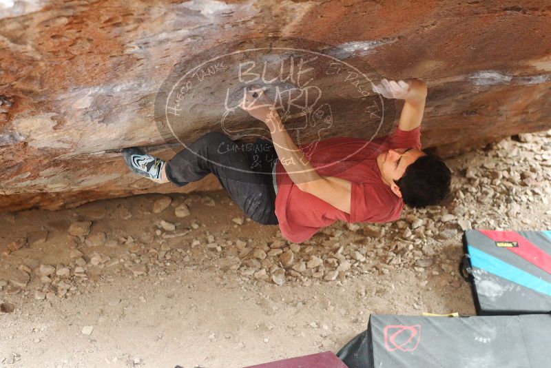 Bouldering in Hueco Tanks on 11/25/2019 with Blue Lizard Climbing and Yoga
Filename: SRM_20191125_1258290.jpg
Aperture: f/3.5
Shutter Speed: 1/320
Body: Canon EOS-1D Mark II
Lens: Canon EF 50mm f/1.8 II