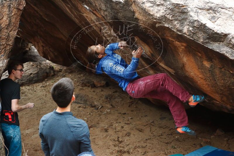 Bouldering in Hueco Tanks on 11/25/2019 with Blue Lizard Climbing and Yoga
Filename: SRM_20191125_1347270.jpg
Aperture: f/4.0
Shutter Speed: 1/400
Body: Canon EOS-1D Mark II
Lens: Canon EF 50mm f/1.8 II