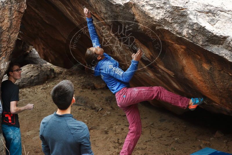 Bouldering in Hueco Tanks on 11/25/2019 with Blue Lizard Climbing and Yoga

Filename: SRM_20191125_1347271.jpg
Aperture: f/4.5
Shutter Speed: 1/400
Body: Canon EOS-1D Mark II
Lens: Canon EF 50mm f/1.8 II