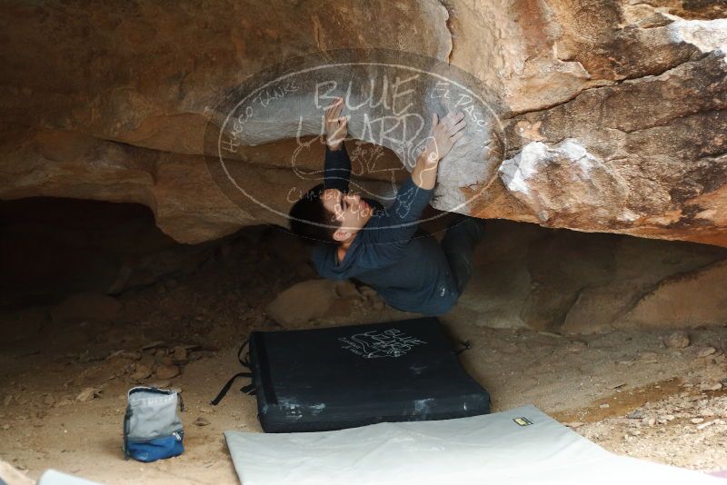 Bouldering in Hueco Tanks on 11/25/2019 with Blue Lizard Climbing and Yoga

Filename: SRM_20191125_1442330.jpg
Aperture: f/2.5
Shutter Speed: 1/250
Body: Canon EOS-1D Mark II
Lens: Canon EF 50mm f/1.8 II