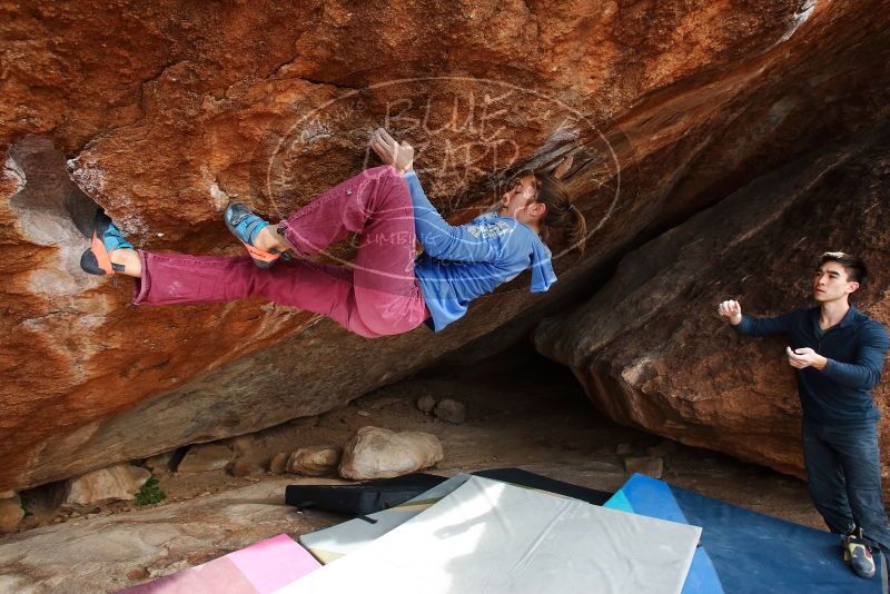 Bouldering in Hueco Tanks on 11/25/2019 with Blue Lizard Climbing and Yoga
Filename: SRM_20191125_1509280.jpg
Aperture: f/5.6
Shutter Speed: 1/250
Body: Canon EOS-1D Mark II
Lens: Canon EF 16-35mm f/2.8 L
