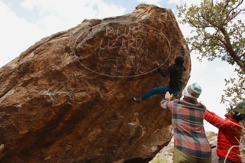 Bouldering in Hueco Tanks on 11/26/2019 with Blue Lizard Climbing and Yoga
Filename: SRM_20191126_1135590.jpg
Aperture: f/8.0
Shutter Speed: 1/250
Body: Canon EOS-1D Mark II
Lens: Canon EF 16-35mm f/2.8 L