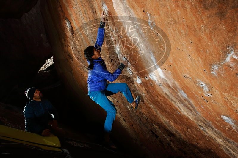 Bouldering in Hueco Tanks on 11/26/2019 with Blue Lizard Climbing and Yoga
Filename: SRM_20191126_1353070.jpg
Aperture: f/7.1
Shutter Speed: 1/250
Body: Canon EOS-1D Mark II
Lens: Canon EF 16-35mm f/2.8 L