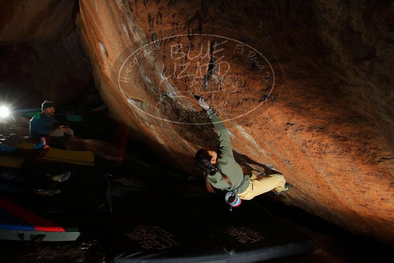 Bouldering in Hueco Tanks on 11/26/2019 with Blue Lizard Climbing and Yoga
Filename: SRM_20191126_1418390.jpg
Aperture: f/7.1
Shutter Speed: 1/250
Body: Canon EOS-1D Mark II
Lens: Canon EF 16-35mm f/2.8 L