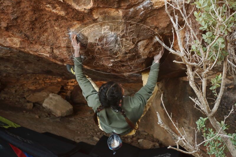 Bouldering in Hueco Tanks on 11/26/2019 with Blue Lizard Climbing and Yoga

Filename: SRM_20191126_1558370.jpg
Aperture: f/5.0
Shutter Speed: 1/250
Body: Canon EOS-1D Mark II
Lens: Canon EF 50mm f/1.8 II