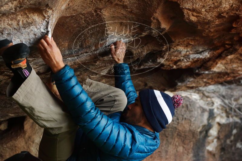 Bouldering in Hueco Tanks on 11/26/2019 with Blue Lizard Climbing and Yoga

Filename: SRM_20191126_1605090.jpg
Aperture: f/4.0
Shutter Speed: 1/250
Body: Canon EOS-1D Mark II
Lens: Canon EF 50mm f/1.8 II