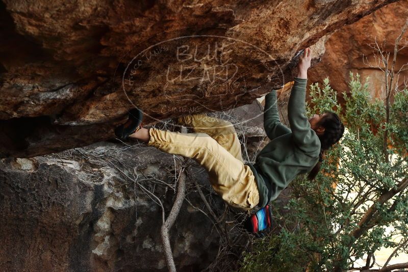 Bouldering in Hueco Tanks on 11/26/2019 with Blue Lizard Climbing and Yoga
Filename: SRM_20191126_1606580.jpg
Aperture: f/5.0
Shutter Speed: 1/250
Body: Canon EOS-1D Mark II
Lens: Canon EF 50mm f/1.8 II