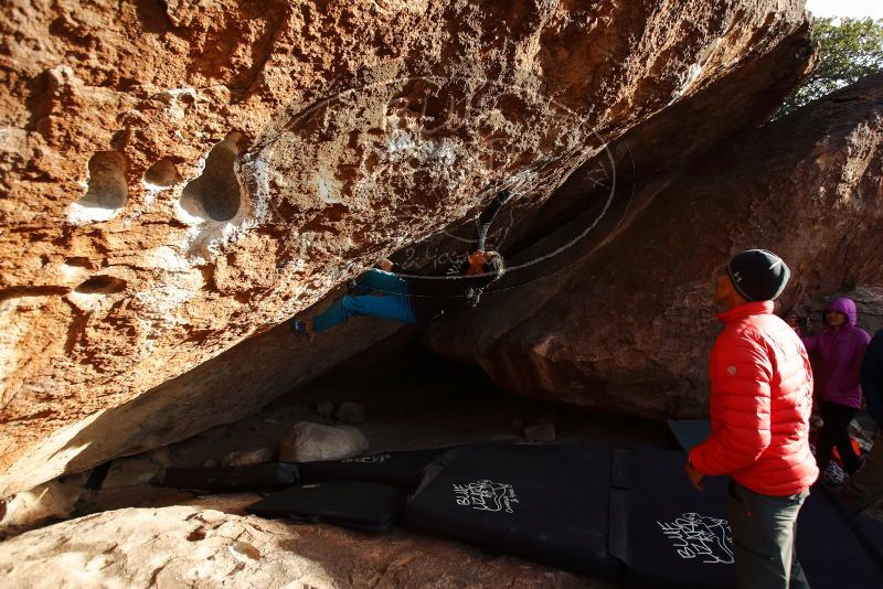 Bouldering in Hueco Tanks on 11/26/2019 with Blue Lizard Climbing and Yoga
Filename: SRM_20191126_1702430.jpg
Aperture: f/3.5
Shutter Speed: 1/500
Body: Canon EOS-1D Mark II
Lens: Canon EF 16-35mm f/2.8 L