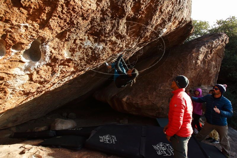 Bouldering in Hueco Tanks on 11/26/2019 with Blue Lizard Climbing and Yoga
Filename: SRM_20191126_1702470.jpg
Aperture: f/5.0
Shutter Speed: 1/250
Body: Canon EOS-1D Mark II
Lens: Canon EF 16-35mm f/2.8 L