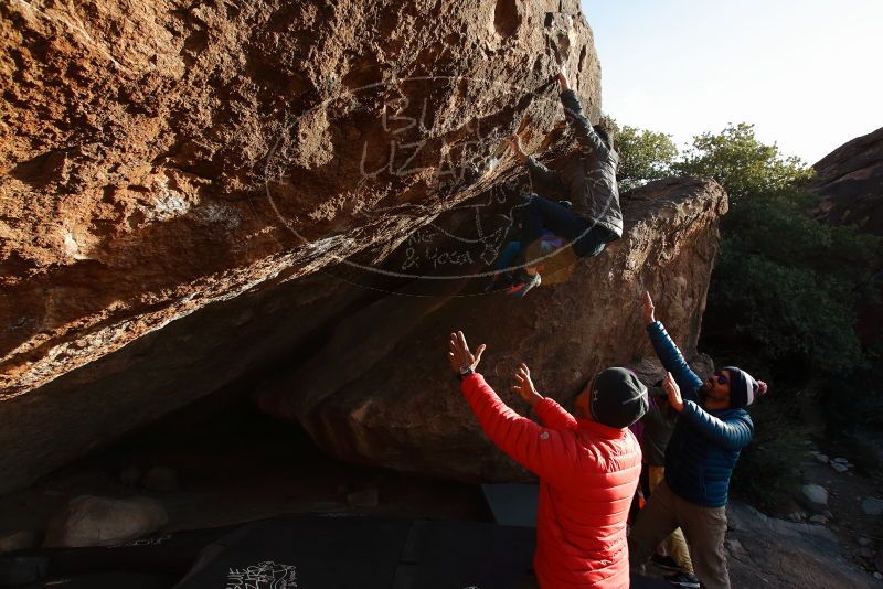 Bouldering in Hueco Tanks on 11/26/2019 with Blue Lizard Climbing and Yoga

Filename: SRM_20191126_1705030.jpg
Aperture: f/6.3
Shutter Speed: 1/250
Body: Canon EOS-1D Mark II
Lens: Canon EF 16-35mm f/2.8 L