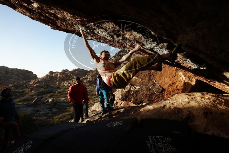 Bouldering in Hueco Tanks on 11/26/2019 with Blue Lizard Climbing and Yoga
Filename: SRM_20191126_1711430.jpg
Aperture: f/8.0
Shutter Speed: 1/250
Body: Canon EOS-1D Mark II
Lens: Canon EF 16-35mm f/2.8 L