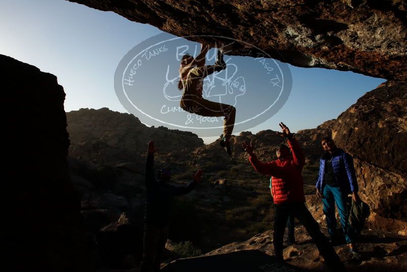 Bouldering in Hueco Tanks on 11/26/2019 with Blue Lizard Climbing and Yoga

Filename: SRM_20191126_1712050.jpg
Aperture: f/13.0
Shutter Speed: 1/250
Body: Canon EOS-1D Mark II
Lens: Canon EF 16-35mm f/2.8 L