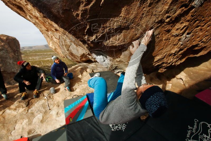 Bouldering in Hueco Tanks on 11/27/2019 with Blue Lizard Climbing and Yoga
Filename: SRM_20191127_1003380.jpg
Aperture: f/8.0
Shutter Speed: 1/250
Body: Canon EOS-1D Mark II
Lens: Canon EF 16-35mm f/2.8 L