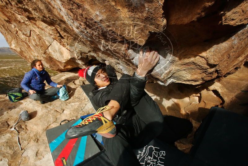 Bouldering in Hueco Tanks on 11/27/2019 with Blue Lizard Climbing and Yoga
Filename: SRM_20191127_1004580.jpg
Aperture: f/8.0
Shutter Speed: 1/250
Body: Canon EOS-1D Mark II
Lens: Canon EF 16-35mm f/2.8 L