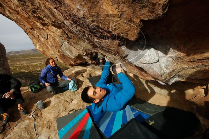 Bouldering in Hueco Tanks on 11/27/2019 with Blue Lizard Climbing and Yoga

Filename: SRM_20191127_1005220.jpg
Aperture: f/10.0
Shutter Speed: 1/250
Body: Canon EOS-1D Mark II
Lens: Canon EF 16-35mm f/2.8 L