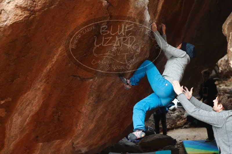 Bouldering in Hueco Tanks on 11/27/2019 with Blue Lizard Climbing and Yoga
Filename: SRM_20191127_1035410.jpg
Aperture: f/4.5
Shutter Speed: 1/250
Body: Canon EOS-1D Mark II
Lens: Canon EF 50mm f/1.8 II