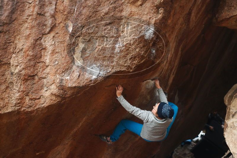 Bouldering in Hueco Tanks on 11/27/2019 with Blue Lizard Climbing and Yoga
Filename: SRM_20191127_1036340.jpg
Aperture: f/4.0
Shutter Speed: 1/250
Body: Canon EOS-1D Mark II
Lens: Canon EF 50mm f/1.8 II