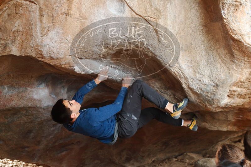 Bouldering in Hueco Tanks on 11/27/2019 with Blue Lizard Climbing and Yoga

Filename: SRM_20191127_1058290.jpg
Aperture: f/4.0
Shutter Speed: 1/250
Body: Canon EOS-1D Mark II
Lens: Canon EF 50mm f/1.8 II