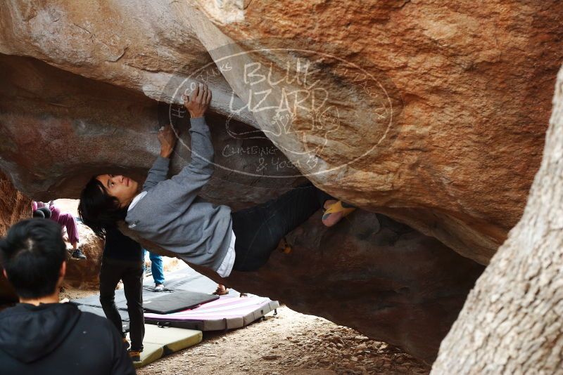 Bouldering in Hueco Tanks on 11/27/2019 with Blue Lizard Climbing and Yoga

Filename: SRM_20191127_1129050.jpg
Aperture: f/5.0
Shutter Speed: 1/250
Body: Canon EOS-1D Mark II
Lens: Canon EF 50mm f/1.8 II