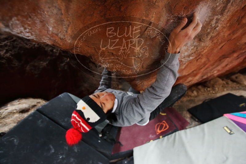Bouldering in Hueco Tanks on 11/27/2019 with Blue Lizard Climbing and Yoga

Filename: SRM_20191127_1305240.jpg
Aperture: f/2.8
Shutter Speed: 1/200
Body: Canon EOS-1D Mark II
Lens: Canon EF 16-35mm f/2.8 L