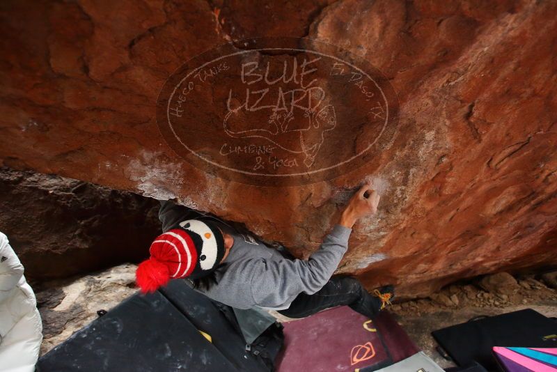 Bouldering in Hueco Tanks on 11/27/2019 with Blue Lizard Climbing and Yoga

Filename: SRM_20191127_1308080.jpg
Aperture: f/2.8
Shutter Speed: 1/250
Body: Canon EOS-1D Mark II
Lens: Canon EF 16-35mm f/2.8 L