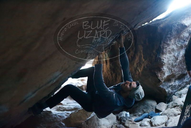 Bouldering in Hueco Tanks on 11/29/2019 with Blue Lizard Climbing and Yoga

Filename: SRM_20191129_1141430.jpg
Aperture: f/1.8
Shutter Speed: 1/250
Body: Canon EOS-1D Mark II
Lens: Canon EF 50mm f/1.8 II