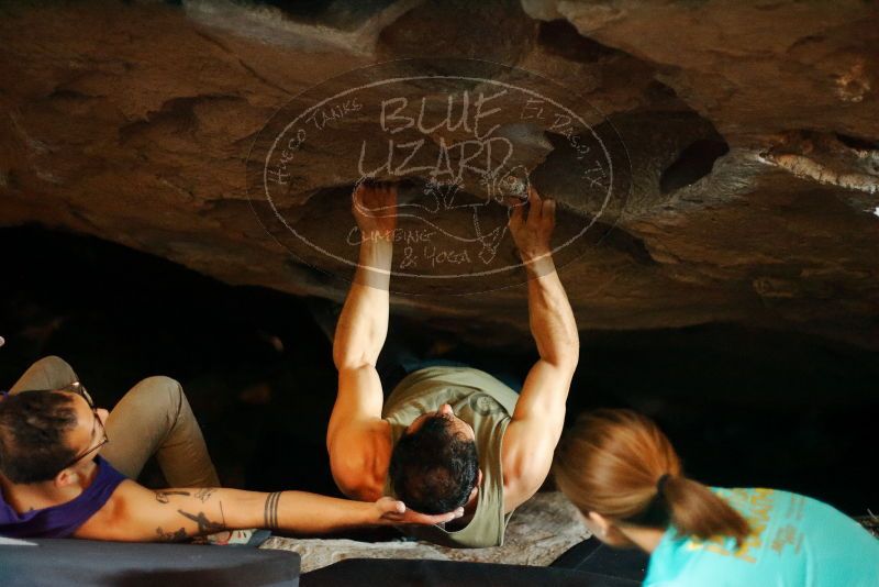 Bouldering in Hueco Tanks on 11/29/2019 with Blue Lizard Climbing and Yoga

Filename: SRM_20191129_1210270.jpg
Aperture: f/2.0
Shutter Speed: 1/250
Body: Canon EOS-1D Mark II
Lens: Canon EF 50mm f/1.8 II