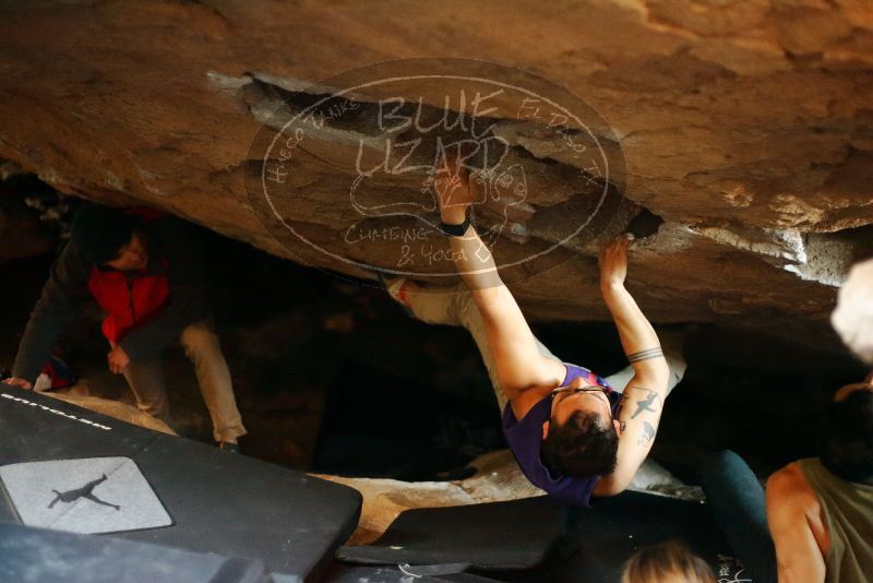 Bouldering in Hueco Tanks on 11/29/2019 with Blue Lizard Climbing and Yoga

Filename: SRM_20191129_1213480.jpg
Aperture: f/2.0
Shutter Speed: 1/250
Body: Canon EOS-1D Mark II
Lens: Canon EF 50mm f/1.8 II