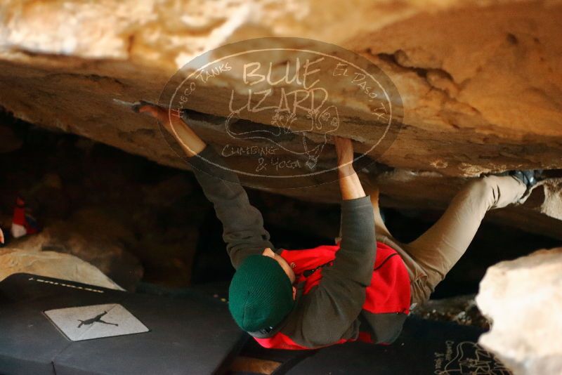 Bouldering in Hueco Tanks on 11/29/2019 with Blue Lizard Climbing and Yoga

Filename: SRM_20191129_1215350.jpg
Aperture: f/2.0
Shutter Speed: 1/250
Body: Canon EOS-1D Mark II
Lens: Canon EF 50mm f/1.8 II